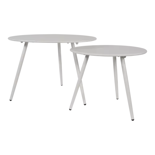 In And OutdoorMatch Bijzettafel - Wit - Ø60x41 cm - Staal (105666)