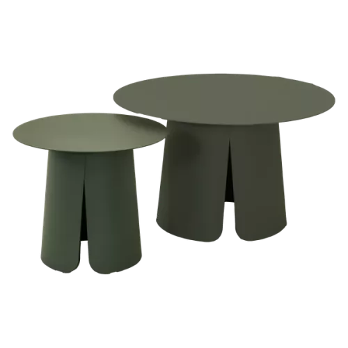 In And OutdoorMatch Bijzettafel - Groen - Set van 2 - Aluminium (105668)