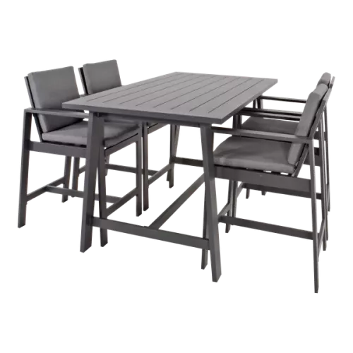 In And OutdoorMatch Barkruk - 63x72x111 cm - Aluminium - Antraciet (105806)