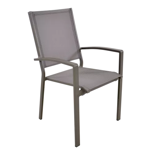 In And OutdoorMatch Stapelstoel - 55x65x95 cm - Aluminium - Beige (105817)