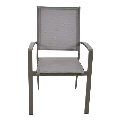 In And OutdoorMatch Stapelstoel - 55x65x95 cm - Aluminium - Beige (105817)