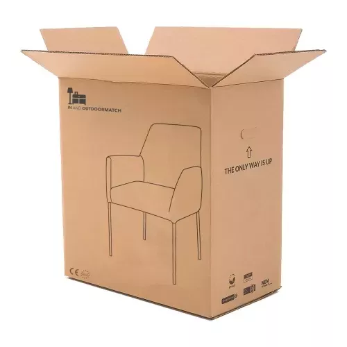 In And OutdoorMatch Stapelstoel - 55x65x95 cm - Aluminium - Beige (105817)