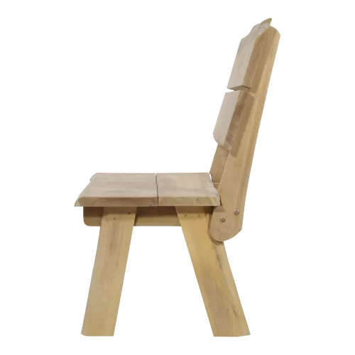 In And OutdoorMatch Teak - Bank - 130x63x100 cm - Rugleuning van boomstam (105839)