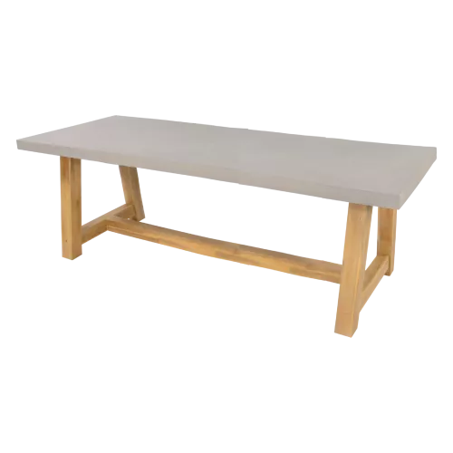In And OutdoorMatch Tuintafel - 250x100x77 cm - Acaciahout - Polystone tafelblad (105859)