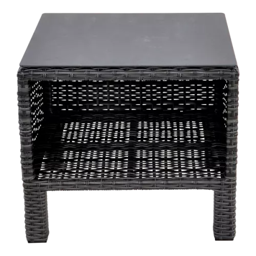 In And OutdoorMatch Bijzettafel Open - 50,5x51x44 cm - Rieten - Keramisch tafelblad (105871)