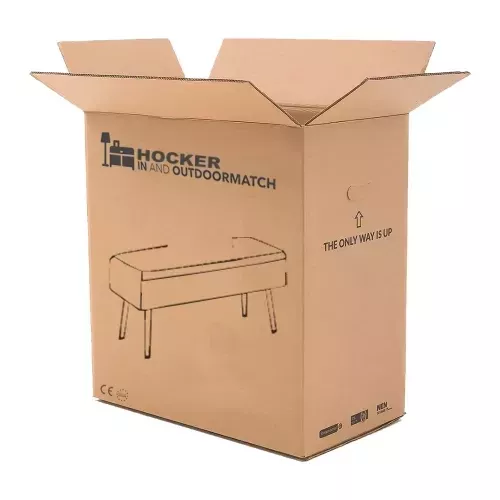 In And OutdoorMatch Bijzettafel Open - 50,5x51x44 cm - Rieten - Keramisch tafelblad (105871)