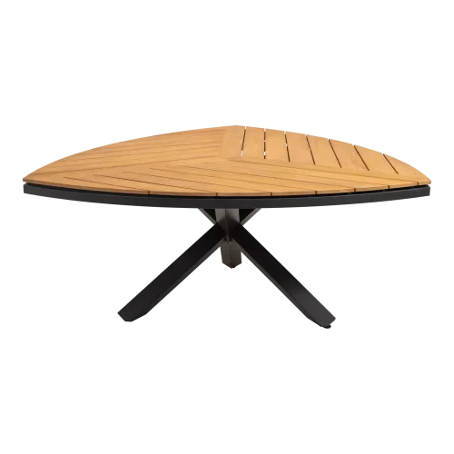 In And OutdoorMatch Tafel - Driehoek - 170x170x74 cm - Aluminium - FSC Teakhout (105904)