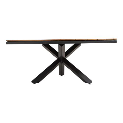 In And OutdoorMatch Tafel - Driehoek - 170x170x74 cm - Aluminium - FSC Teakhout (105904)