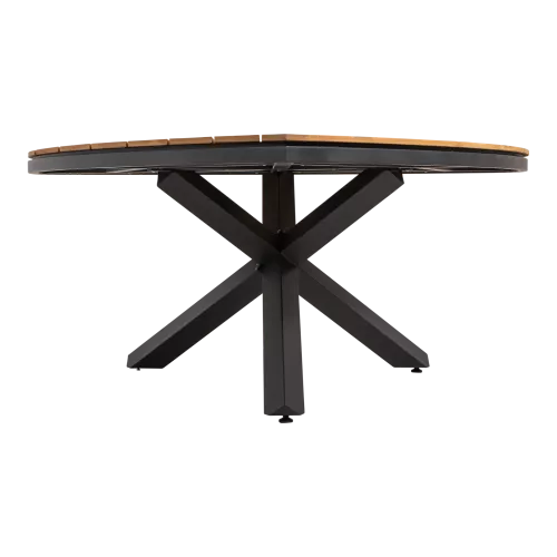 In And OutdoorMatch Tafel - Driehoek - 170x170x74 cm - Aluminium - FSC Teakhout (105904)