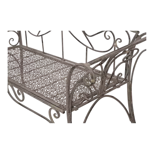 In And OutdoorMatch Bank - Romantisch - 133x47x90 cm - Staal - Grey Wash (105992)