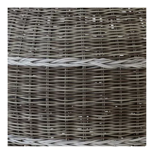 In And OutdoorMatch Poef - Ø46x40 cm - Rieten - Beige (106078)