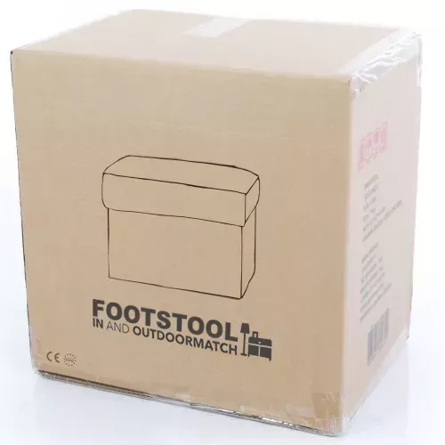 In And OutdoorMatch Poef - Ø46x40 cm - Rieten - Beige (106078)