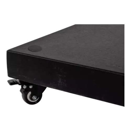 In And OutdoorMatch Parasolvoet - Graniet - 50x50cm - 50kg - Met 4 wielen - Zwart - Ø Parasolbuis (106090)