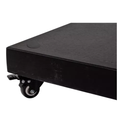In And OutdoorMatch Parasolvoet Graniet - 55x55cm - 60kg - Met 4 wielen - Zwart - Ø Parasolbuis (106091)