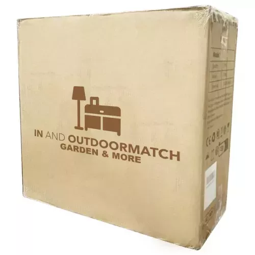 In And OutdoorMatch Betonnen plaat vierkant - 47x47cm - 25kg - Zwart - Voor zweefparasol (106104)