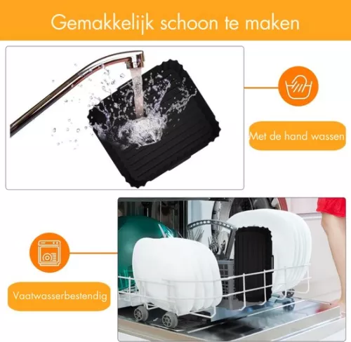 merkloos Airfryer Siliconen Vorm - 2 Stuks - Herbruikbaar - Hittebestendig - Voor Dubbele Airfryer - Antiaanbaklaag - Vetvrij Bakken - Gemakkelijk Schoon te Maken - Duurzaam & Milieuvriendelijk - Geschikt voor Heteluchtfriteuses (8721085245439)