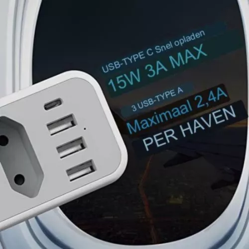 merkloos Reisstekker Type G - Wereldstekker - Ideaal voor Engeland en vergelijkbare aansluitingen (8721085199190)