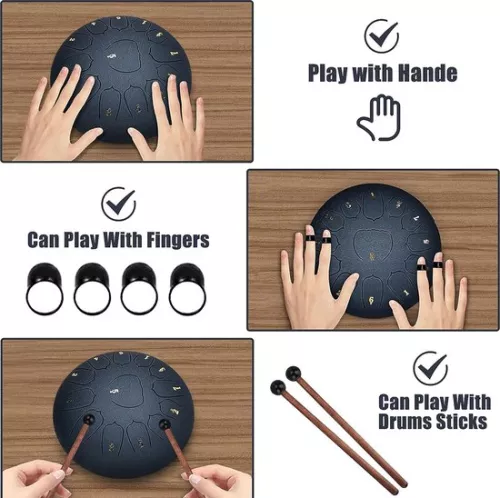 merkloos Tongtrommel - Handpan - Tongtrommel 13 noten - Muziekinstrumenten - Tongtrommel - Handpantrommel (6097026432407)