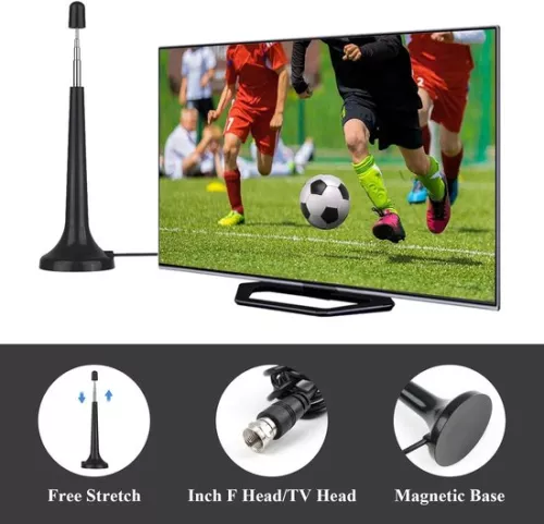 merkloos DAB/FM-tunerantenne - Telescopische binnenantenne met magnetische voet (8785322965733)