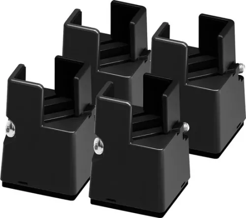 merkloos Meubelverhogers 5 cm, bedverhogers met verstelbare schroefklem, slaapbanktafels, robuuste verhogers voor vierkante of ronde bankpoten, pootdiameter 2,5-4 cm, draagvermogen tot 9070 kg (6221148472571)