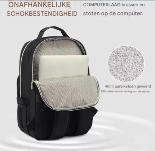merkloos Laptoprugzak voor dames - 15,6