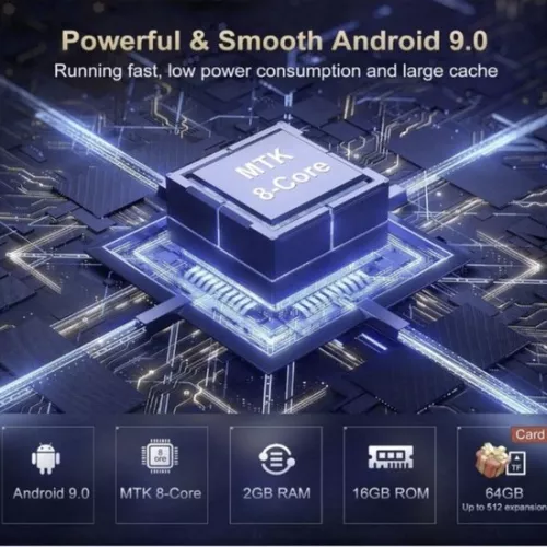 merkloos MP4-speler met Bluetooth en WiFi 80 GB, MP3- en MP4-muziekspeler, 4 inch 1080P touchscreen-videospeler, draagbare Android Spotify-speler met Play Store-app (zwart) (6152522710784)