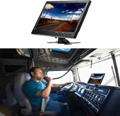 merkloos Draagbare monitor - Monitor - Scherm - Vakantie - Reizen - 10.1 Inch - 1024x600 - Draagbare monitor - Zwart - Draagbaar scherm (6150608666659)