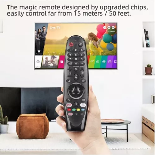 merkloos Magic Remote Control voor LG Smart TV - Vervanging met spraakfunctie - Universeel - Geschikt voor veel LG Smart TV-modellen. (8785309239703)