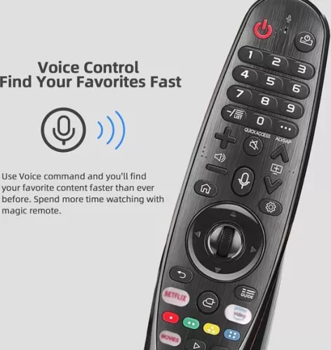 merkloos Magic Remote Control voor LG Smart TV - Vervanging met spraakfunctie - Universeel - Geschikt voor veel LG Smart TV-modellen. (8785309239703)