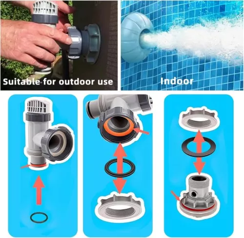 merkloos O-ring 6-delige set rubberen afdichtringen ringen ronde afdichting voor Intex zwembadonderdelen 10747 25006 25010 28633 28635 28621 etc. (8785322835784)