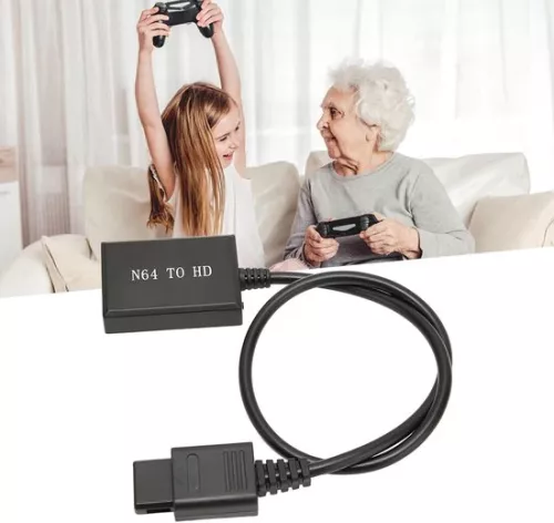 merkloos N64 HDMI-converteradapterkabel voor SNES - HD Link-kabel voor N64 - Converteert videosignaal naar HDMI - Ondersteunt PAL en NTSC. (6152349389323)