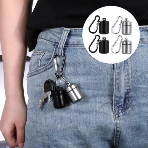 Draagbare sleutelhanger oortelefoondoos - verpakking van 4 - compact en handig