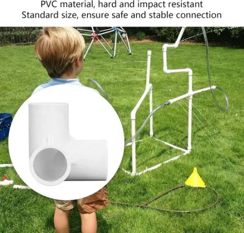 merkloos 10 stuks 3-weg PVC kunststof haakse T-stuk - 20 mm binnendiameter - Wit - Pijpleidingaccessoires. (8785310168047)