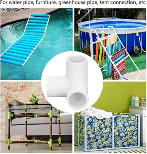 merkloos 10 stuks 3-weg PVC kunststof haakse T-stuk - 20 mm binnendiameter - Wit - Pijpleidingaccessoires. (8785310168047)