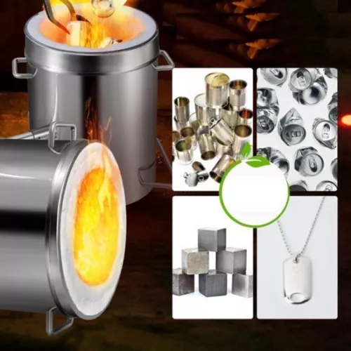 Propaangasovenset - Dubbele branders - Smeltkroes - 12 kg smeltoven