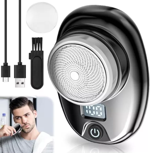 Elektrisch mini-scheerapparaat voor mannen - USB Type-C oplaadbaar, nat en droog, draagbaar en afwasbaar.