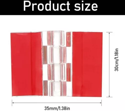 merkloos Zelfklevende transparante acryl scharnieren - 12 stuks - klein - opvouwbaar - voor kasten laden meubels - DIY - 35 x 30 . (8785310166432)