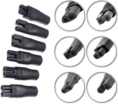 merkloos 5V USB C-voedingskabel voor scheerapparaat met 6 stekkers - Universele oplader (6151903458406)