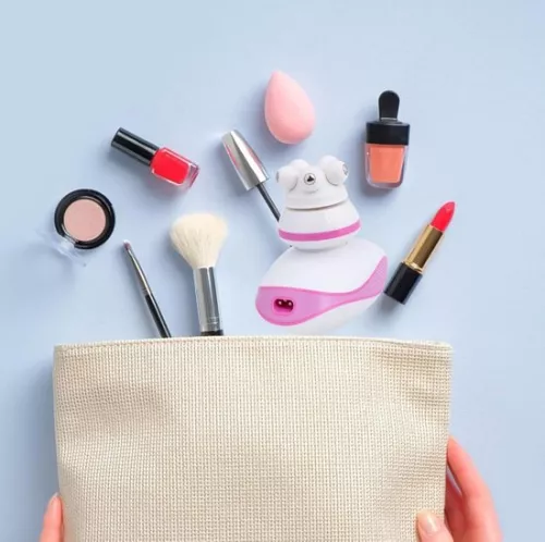 merkloos 3-in-1 elektrische damesscheerapparaat met borstelmassagekop - Draadloze, pijnloze haarverwijderaar voor gezicht en lichaam - Inhoud (8785310310897)