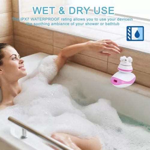 merkloos 3-in-1 elektrische damesscheerapparaat met borstelmassagekop - Draadloze, pijnloze haarverwijderaar voor gezicht en lichaam - Inhoud (8785310310897)