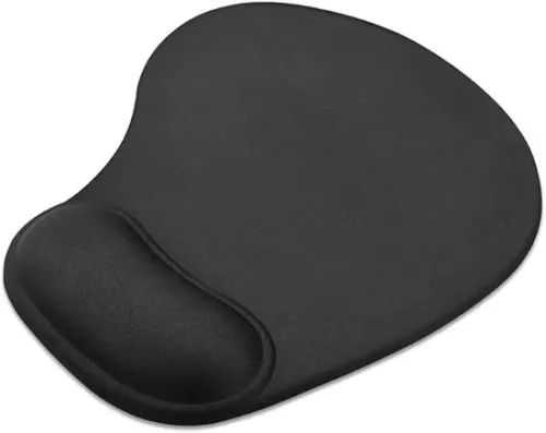 merkloos Muismat met gelkussen - ergonomische polssteun voor comfort - 1 stuk - zwart (8785305889308)