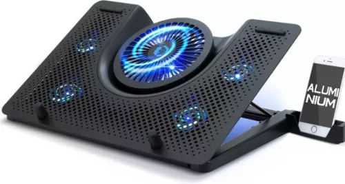 Laptopkoeler - Laptopkoeling - Ergonomisch - Stil - 12-17 Inch - Verstelbaar - Inclusief USB-poort - Achtergrondverlichting