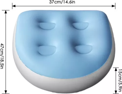 merkloos Spa zitkussen zacht comfortabel opblaasbaar zitverhogerkussen voor wellness en welness - Zitkussen voor extra comfortabele spa-ervaring (8785310310958)