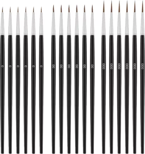Fijne punt kwastenset - Miniatuur kwasten - 30 stuks