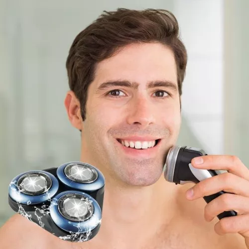 merkloos 3-delige scheerkoppen met kleine borstel - Universeel compatibel met Hq8 Pt720 Pt725 Pt815 Pt860 At890 At899 At750 (6152319936915)