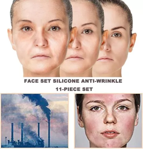 merkloos Herbruikbare siliconen borstrimpelpads - nekrimpelpleisters - voorhoofdpadset - decolletépad - oog-wangstick - Valentijnsdagcadeau (6152342560514)