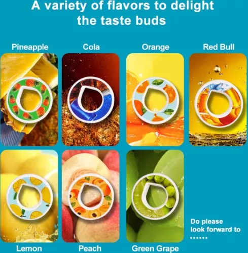 merkloos Geurende waterfles - Geurende lucht waterfles - Inclusief 7 pods - Paars/blauw - 650 ml - Tritan - BPA-vrij - Up Starter Kit - Ananas - Citroen - Cola - Energiedrank - Groene druiven - Perzik - Sinaasappel - Fles - waterfles (7354185265529)