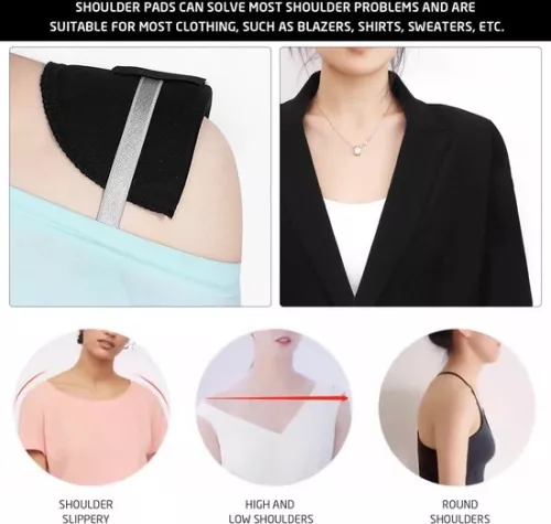 merkloos 2 paar witte epauletten - 2 paar zwarte epauletten - schuimrubberen epauletten - afneembare epauletten - naaibenodigdheden - geïntegreerde epauletten - knutselspullen voor blazers (8785307194998)