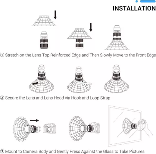 merkloos Siliconen zonnekaprok anti-reflectie 77mm 82mm voor Canon Nikon DSLR-cameralens Opvouwbare zonnekap Lensbeschermer (8785304986756)