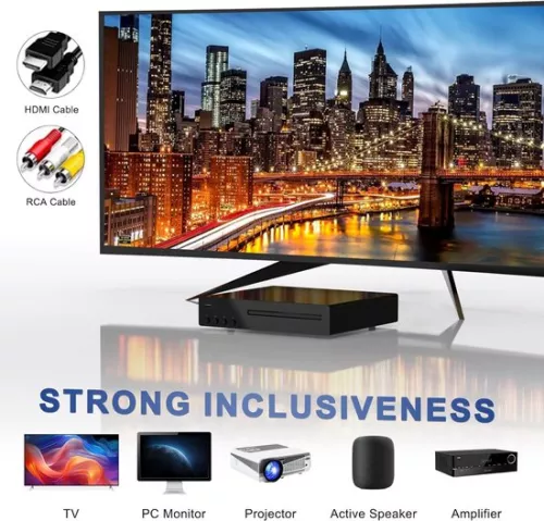 Brandless DVD-speler met HDMI - Blu-ray-spelers - Externe dvd-speler - Zwart (6152121839886)